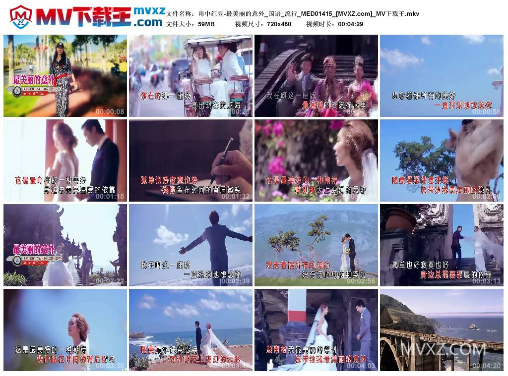 雨中红豆-最美丽的意外_国语_流行_MED01415